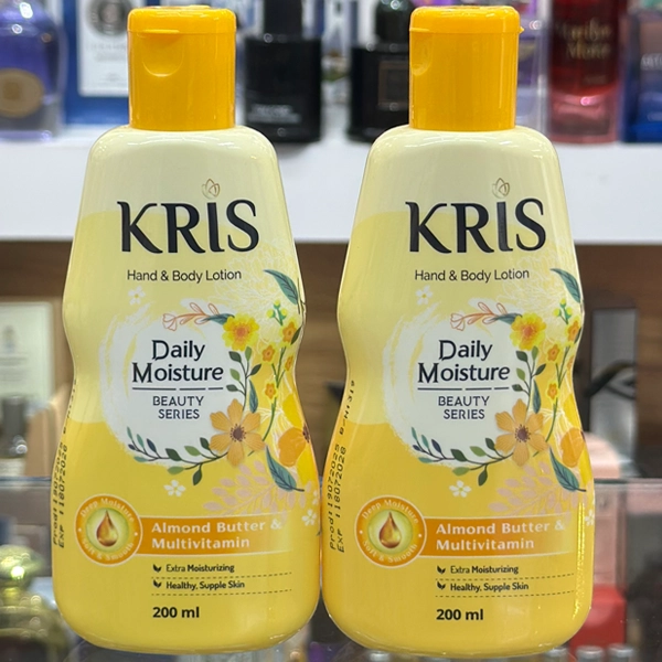لوسیون دست و بدن کریس زرد اصل آبرسان قوی روزانه و نرم کننده پوست 200 میل | KRIS Hand & Body Lotion Daily Moisture 200ml
